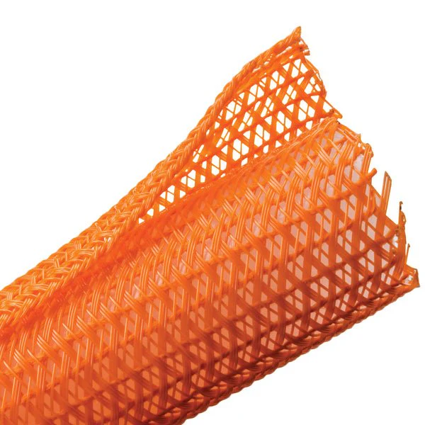 NTE 04-SCBW25-10OR 1 Inch Self-Closing Braided Wrap, Orange, 10FT Roll