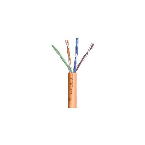 Orange Cat5e Cable, 24AWG, 4-Pair, 350MHz, 1000FT Box