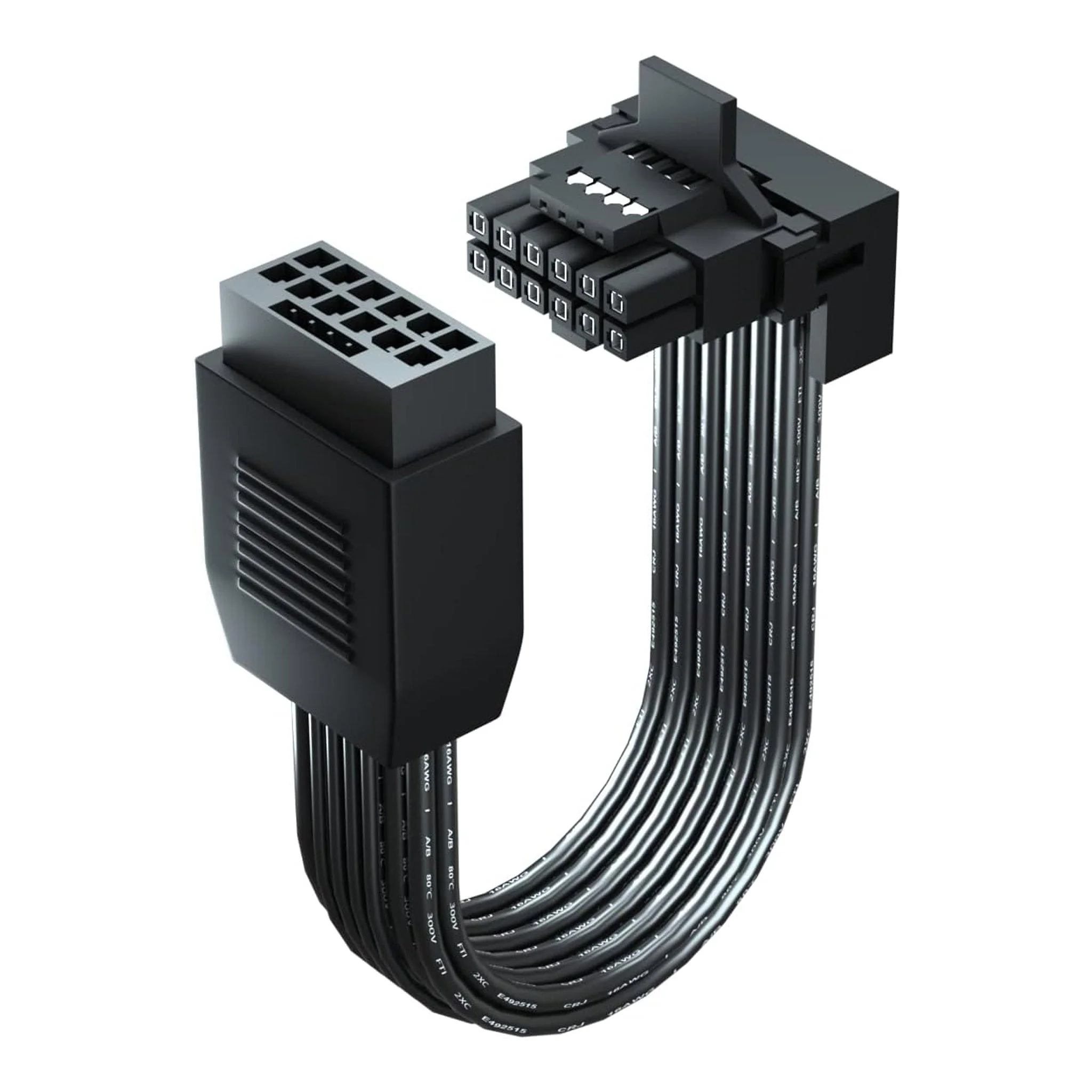 Altex Preferred MFG 12VHPWR-RA PCI-e 5.0 12VHPWR 16 Pin Right Angle Adapter Female to Male Extension Cable - Image 3