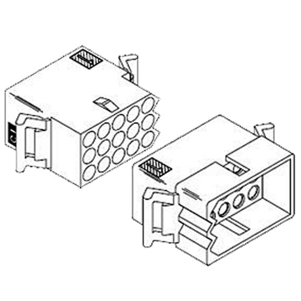 15 Circuit Panel Mount Plug and Receptacle (0.093")