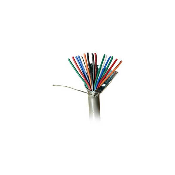 Quabbin 8205 24AWG, 15 conductor, RS-232 Shielded Cable, PVC, Gray, Sold by the foot