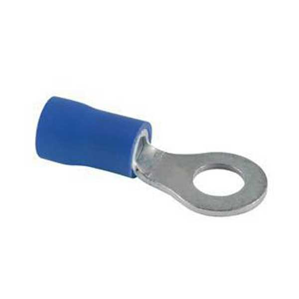 16-14AWG Insulated Ring Terminals - #6 Stud / 100 Pack