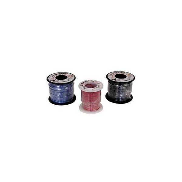 18AWG Hook Up Wire, Stranded, Tinned Copper, 300VAC, Black, 25FT Roll