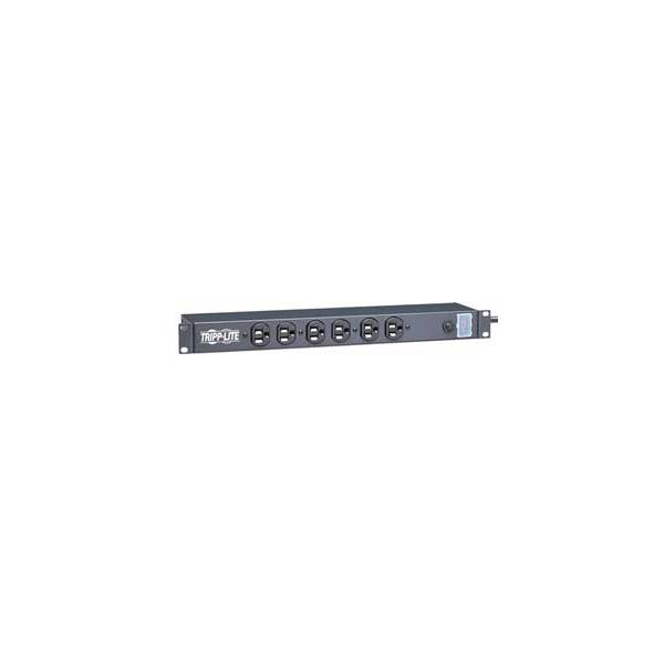 Tripp Lite 1U Rack-Mount Power Strip, 120V, 15A, 5-15P, 12 Outlets, 15-ft. Cord