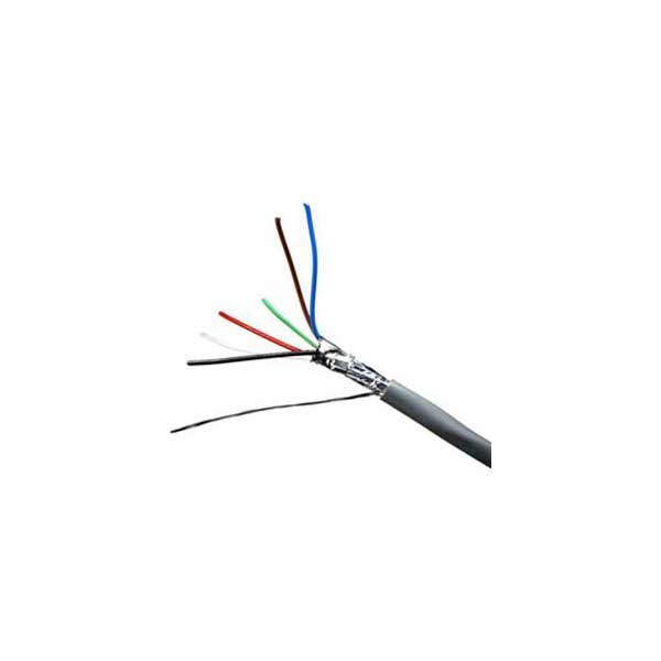 Quabbin 8180 24AWG, 6 conductor, RS-232, Shielded Cable, PVC, Gray, Sold by the foot