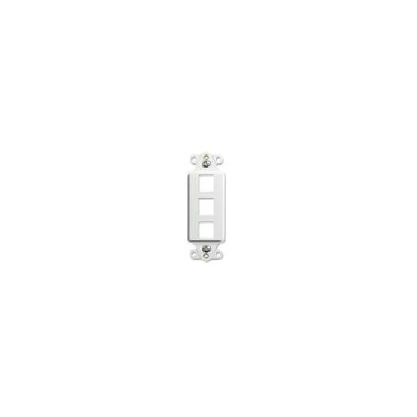 Philmore LKG 72-5053 3-Port Single Gang Flush Mount Keystone Wallplate Insert - White