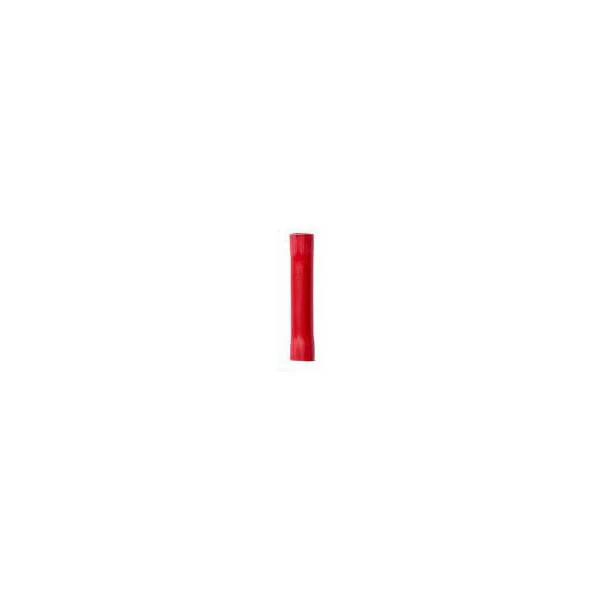 3M BSV18Q Highland Vinyl-Insulated Butted-Seam Standard Butt Connector, 22 to 18 AWG, Red, 25/Bag