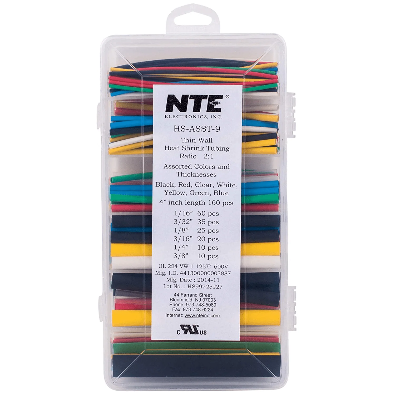 4" Assorted Multi Color Heat Shrink Tubing Kit