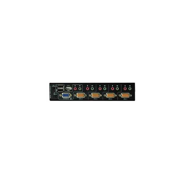 Tripp Lite B006-VUA4-K-R 4-Port KVM Switch with 2-Port USB Hub, Audio, OSD and Peripheral Sharing - Image 2