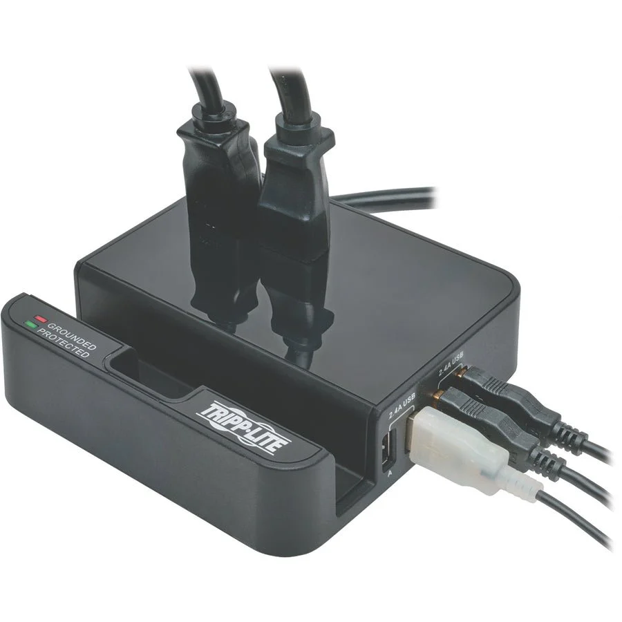 Tripp Lite 4-Port USB Charging Station Surge 2 Outlet Ipad Tablet Stand - Image 3