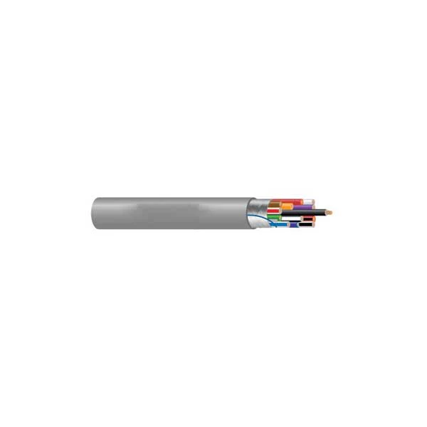 Tappan Wire & Cable 6/Conductor 7/Strand 18AWG 300V CL3R/ FPLR/ CMR/ CMG Shielded PVC Cable - 1,000ft Gray (R40611-1A)