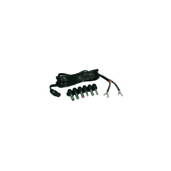 6' Power Cable with Assorted Coax Plugs