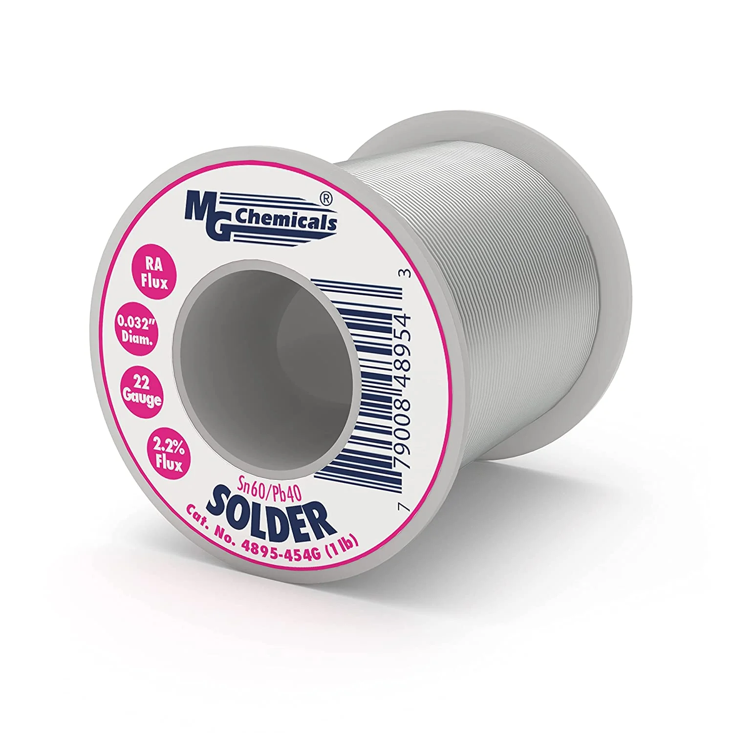 MG Chemicals 4895-454G Sn60/Pb40 21 Gauge Rosen Core Solder, 1lb