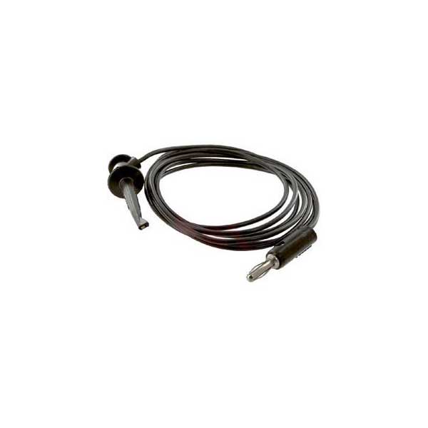 60" Black Minigrabber Test Clip to Stacking Banana Plug