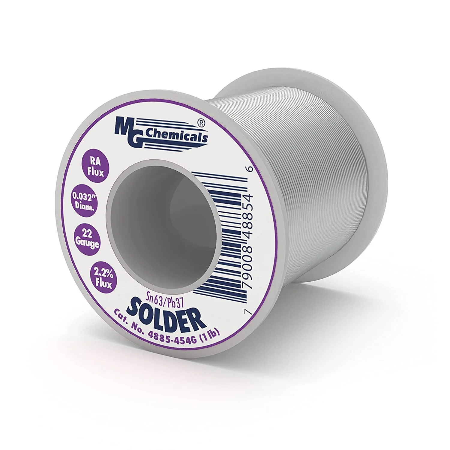 MG Chemicals 4885-454G Sn63/Pb37 21 Gauge Rosen Core Solder, 1lb