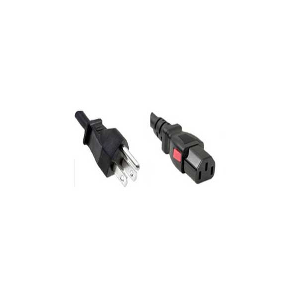 6ft 3-Prong NEMA 5-15P to IEC-60320-C13 Auto-Lock Power Cord
