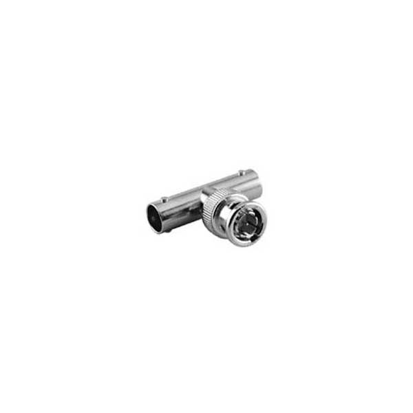 75 Ohm BNC Jack to Jack to Plug T In-Series Adapter
