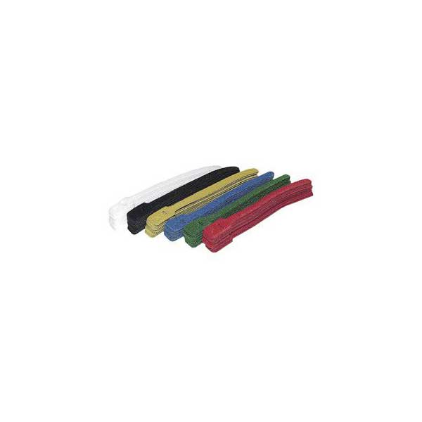 9" Hook and Loop Cable Ties - Orange / 10 Pack