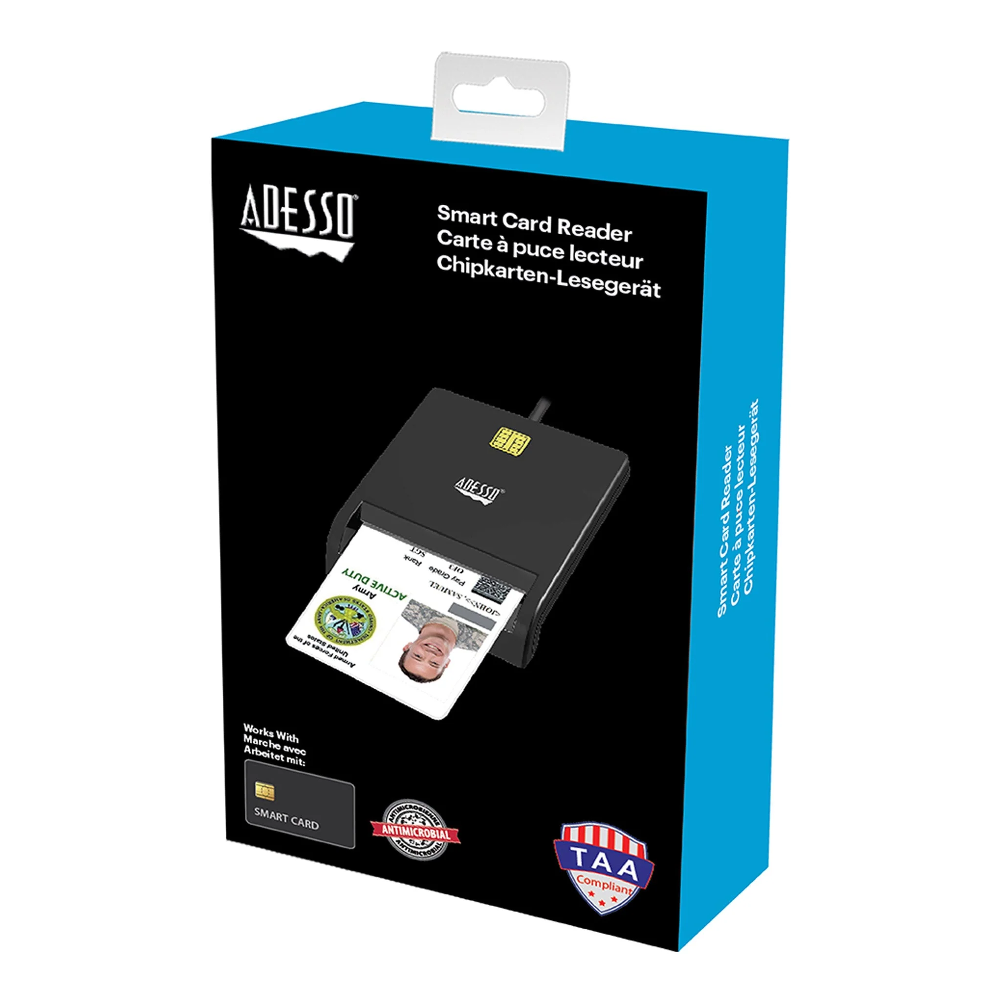 Adesso SCR-100-TAA CAC USB Smart Card Reader - Image 8
