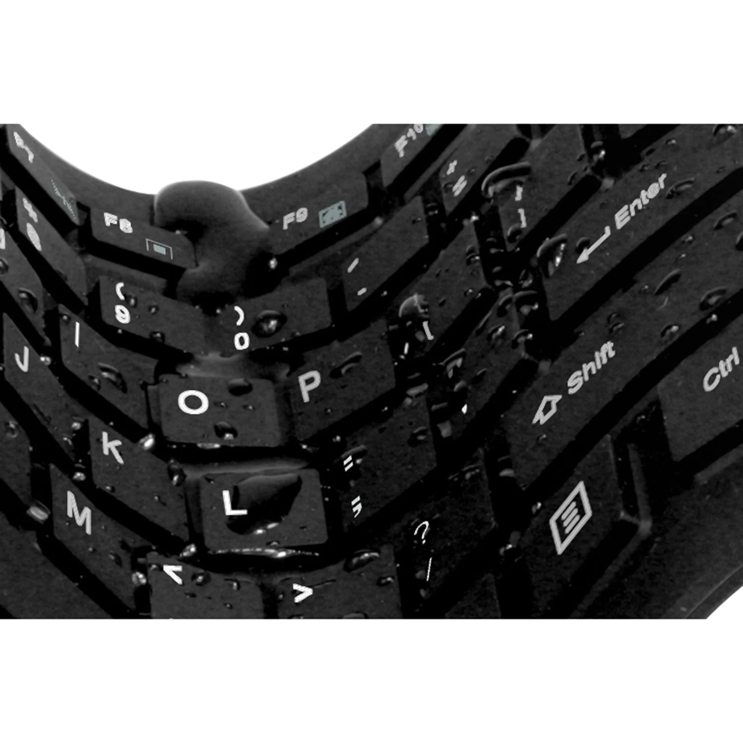 Adesso SlimTouch 232 Antimicrobial Waterproof Flex Keyboard - 120 Keys (Black) - Image 3