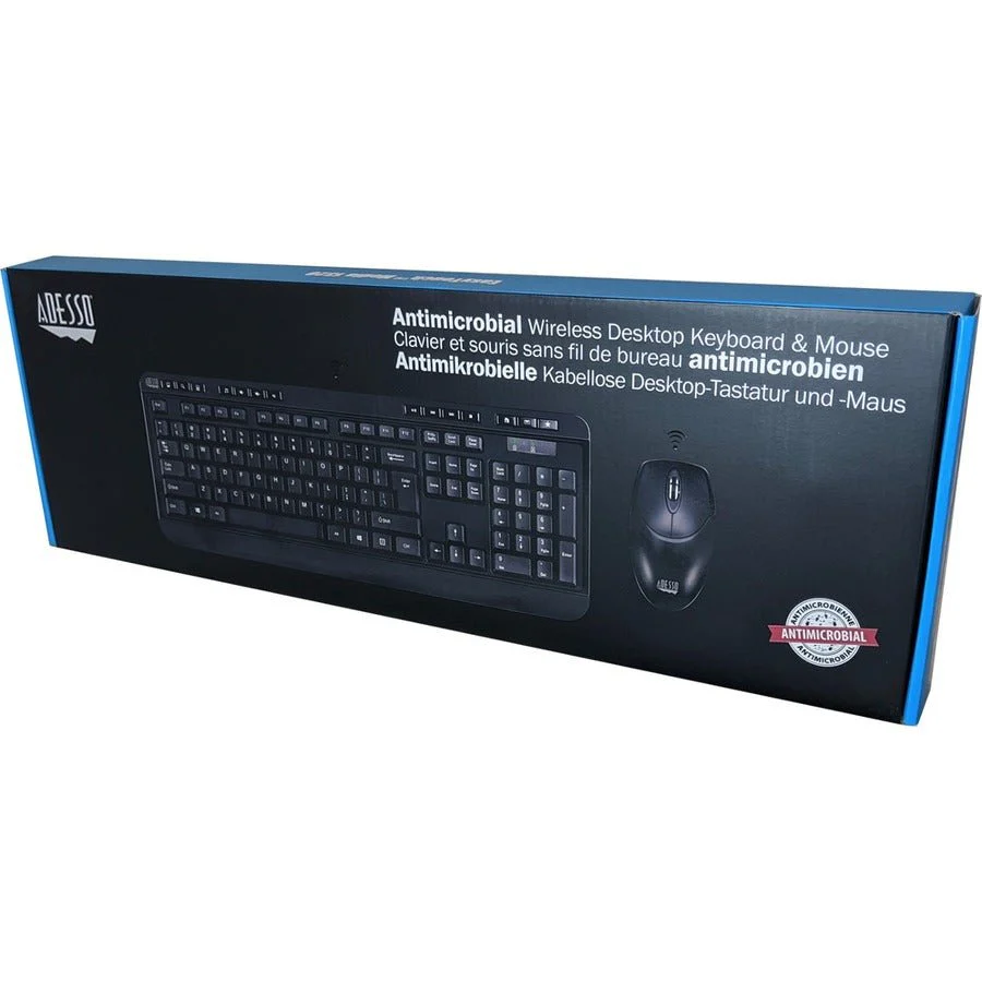 Adesso WKB-1320CB EasyTouch 1320 Antimicrobial Wireless Desktop Keyboard and Mouse - Image 10
