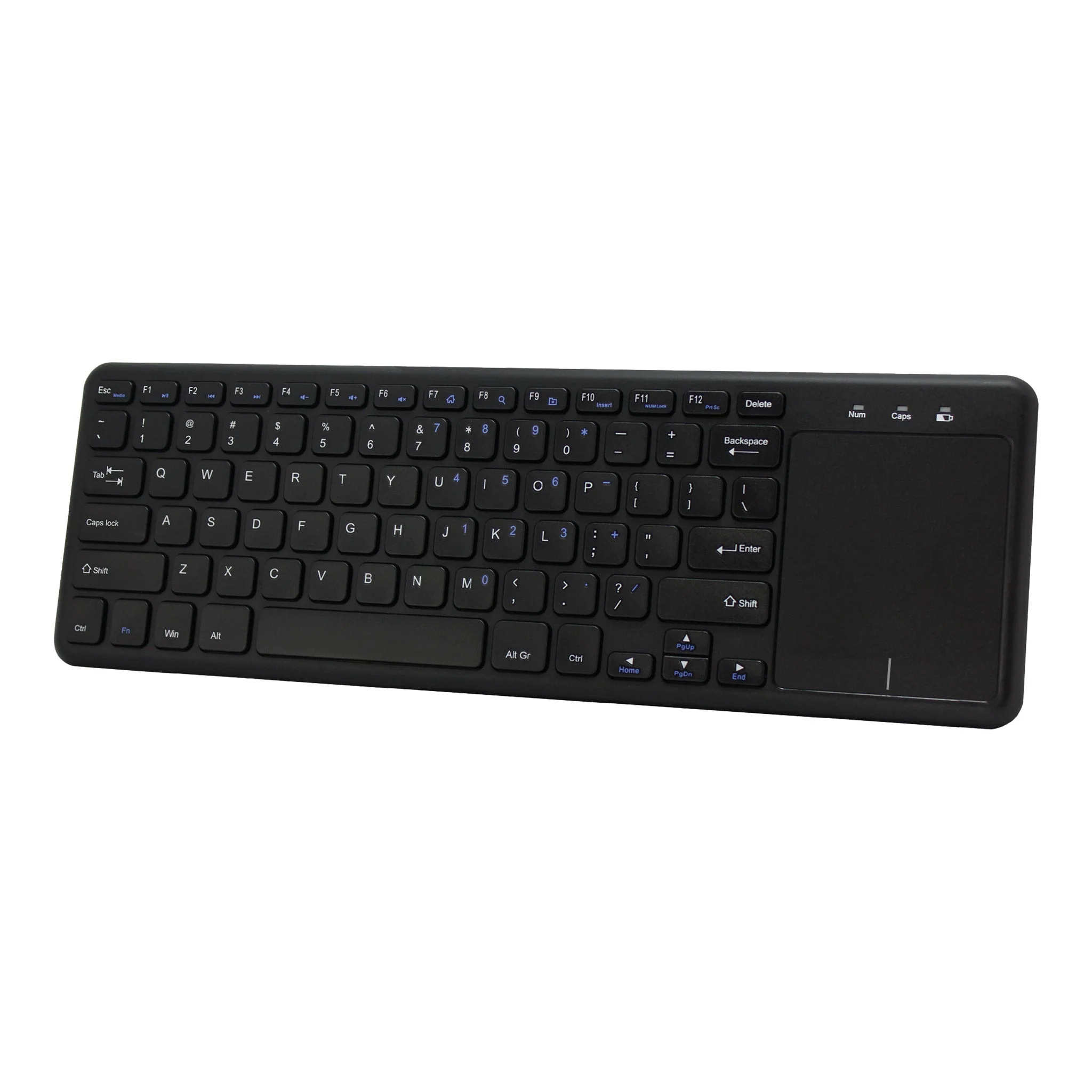 Adesso WKB-4050UB Ultra-Slim Wireless Keyboard with Built-in Touchpad - Black