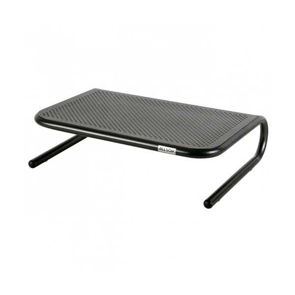 Allsop 30165 Pearl Black Metal Art Jr. Monitor Stand 14-Inch Wide Platform