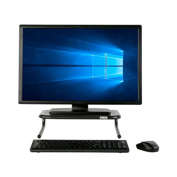 Allsop 30165 Pearl Black Metal Art Jr. Monitor Stand 14-Inch Wide Platform - Image 3