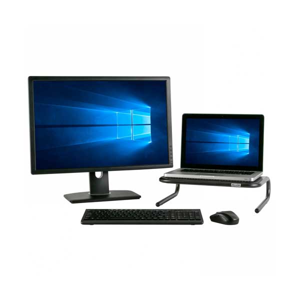 Allsop 30165 Pearl Black Metal Art Jr. Monitor Stand 14-Inch Wide Platform - Image 4
