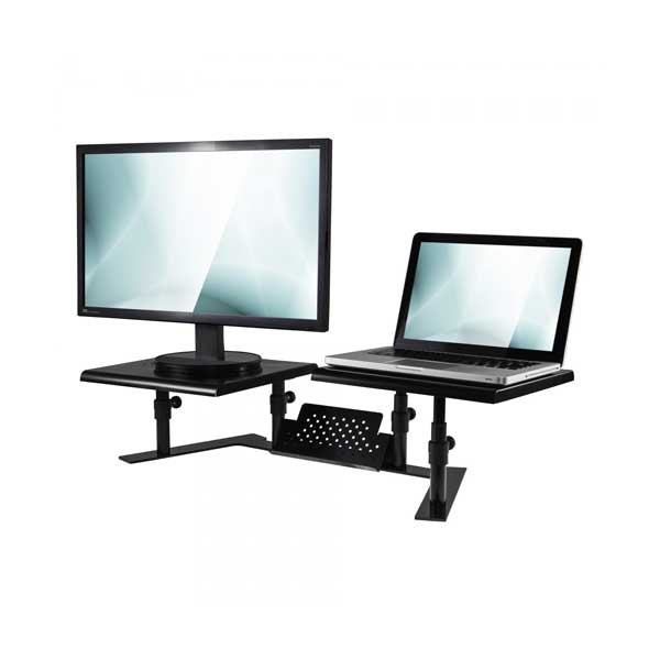Allsop 31883 Metal Art ErgoTwin Height Adjustable Dual Monitor Stand - Image 5