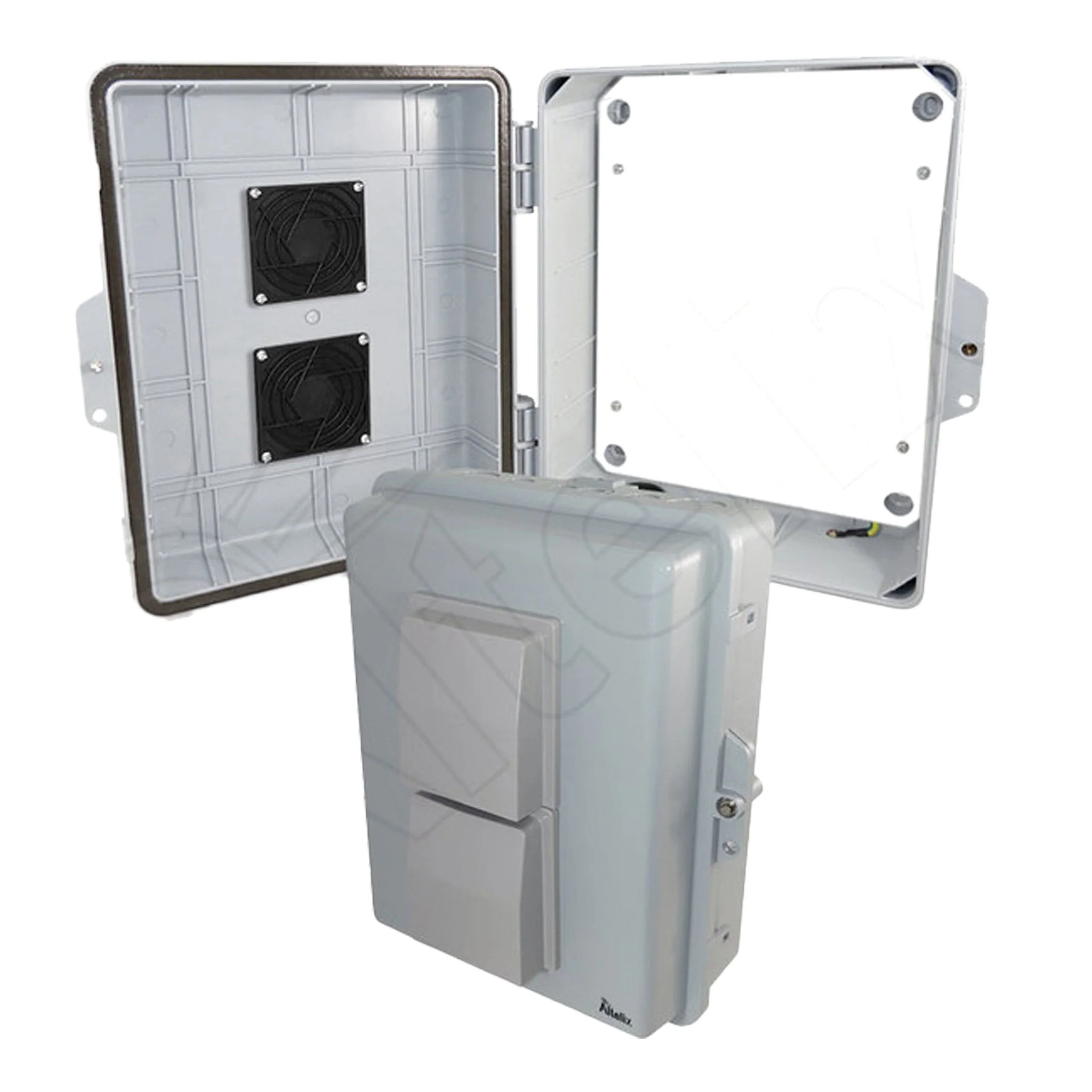 Altelix NP141105VMP 14x11x5 Vented ABS + Polycarbonate RF Transparent Outdoor WiFi Enclosure with No-Drill PVC Equipment Mounting Plate