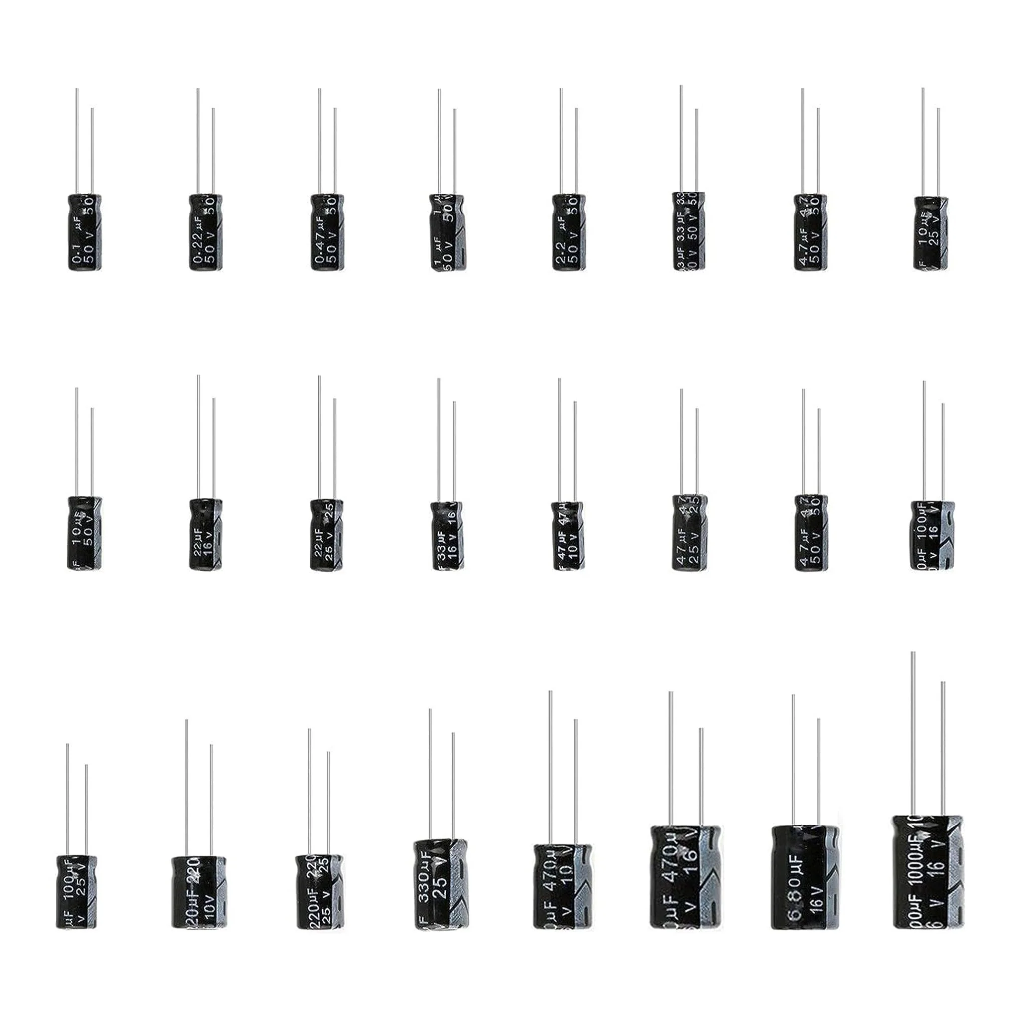 Altex Preferred MFG 240-Piece 24-Values 0.1uF to 1000uF Electrolytic Capacitor Kit - Image 3