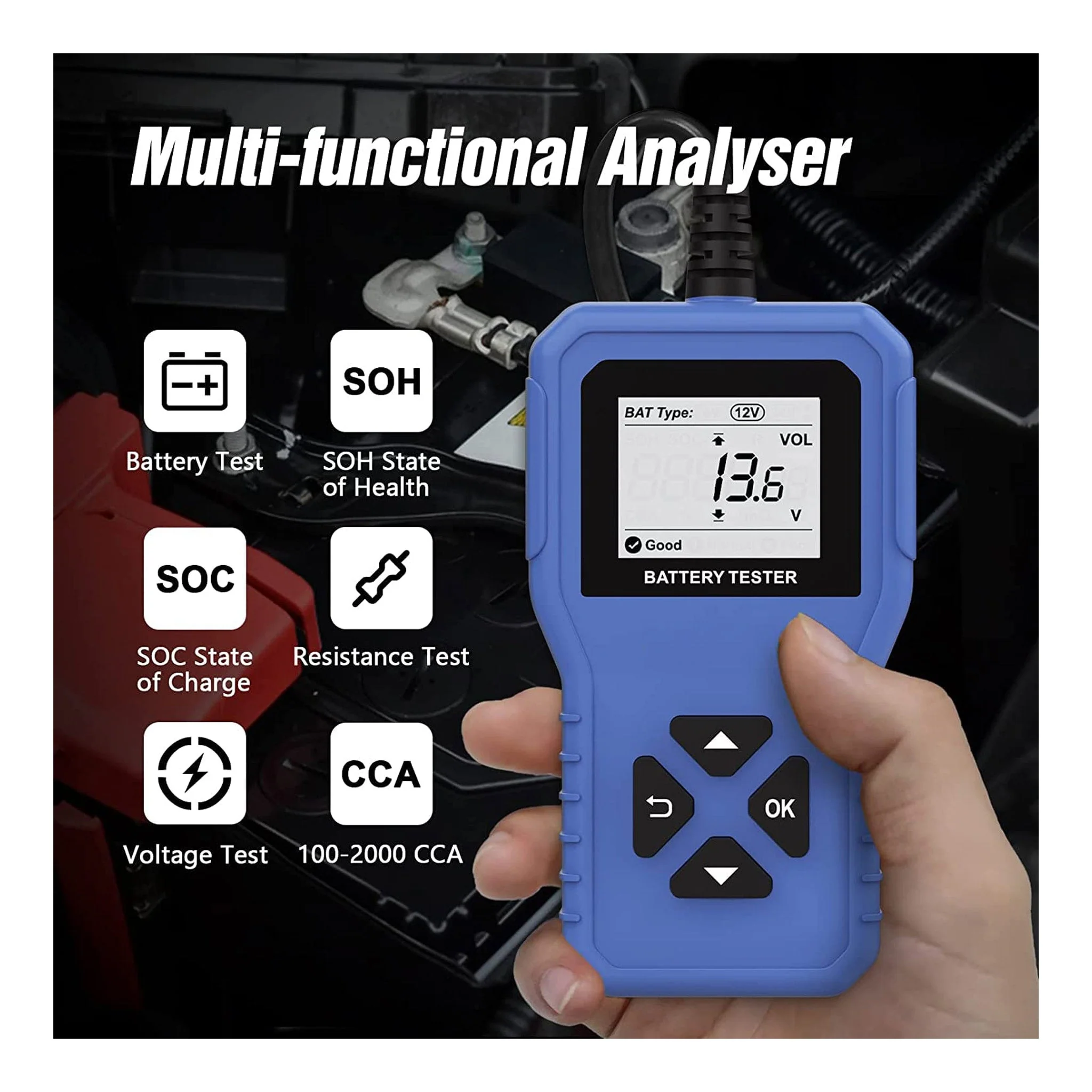 Altex Preferred MFG 3-in-1 6V/12V/24V Digital Battery Tester Analyzer - Image 3