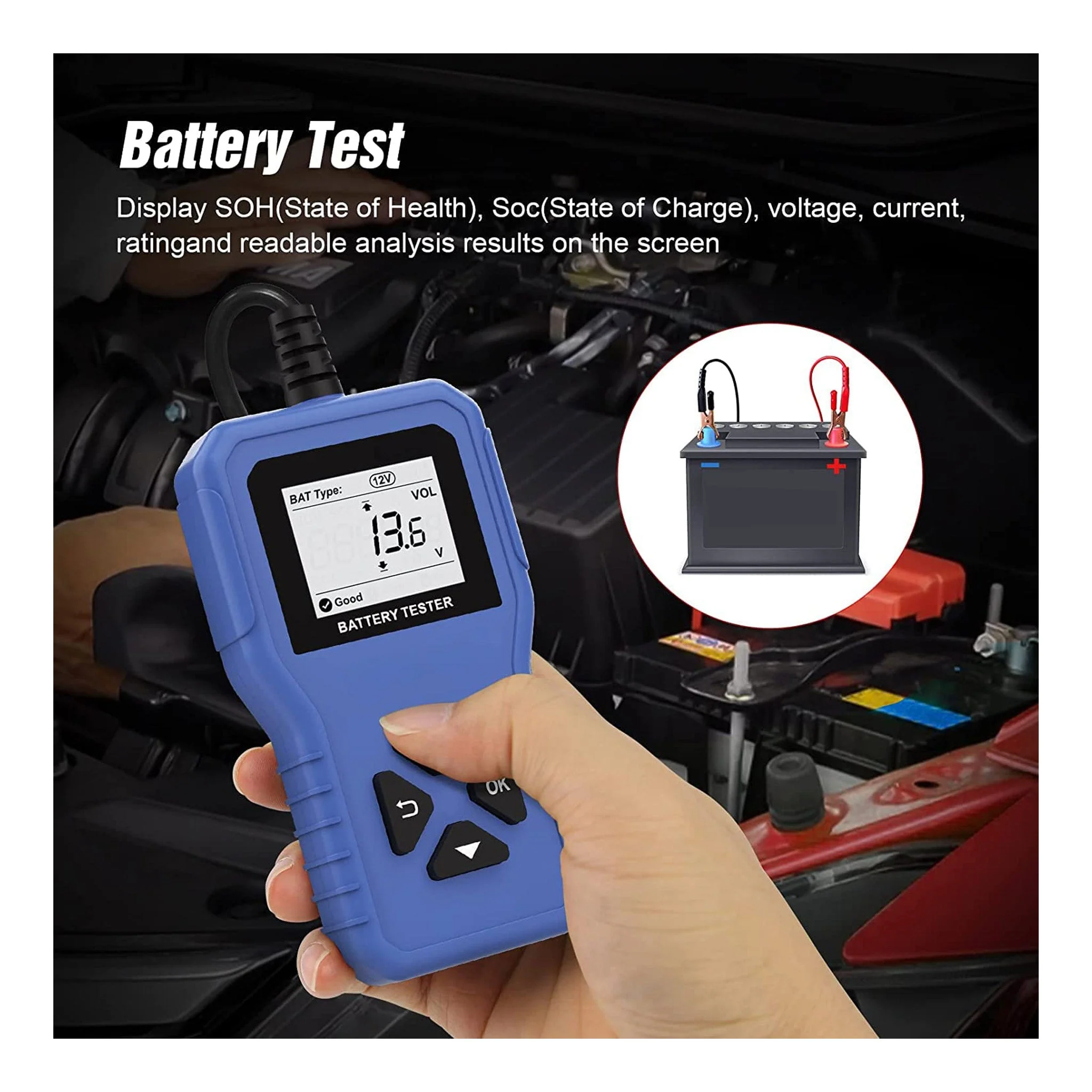 Altex Preferred MFG 3-in-1 6V/12V/24V Digital Battery Tester Analyzer - Image 4