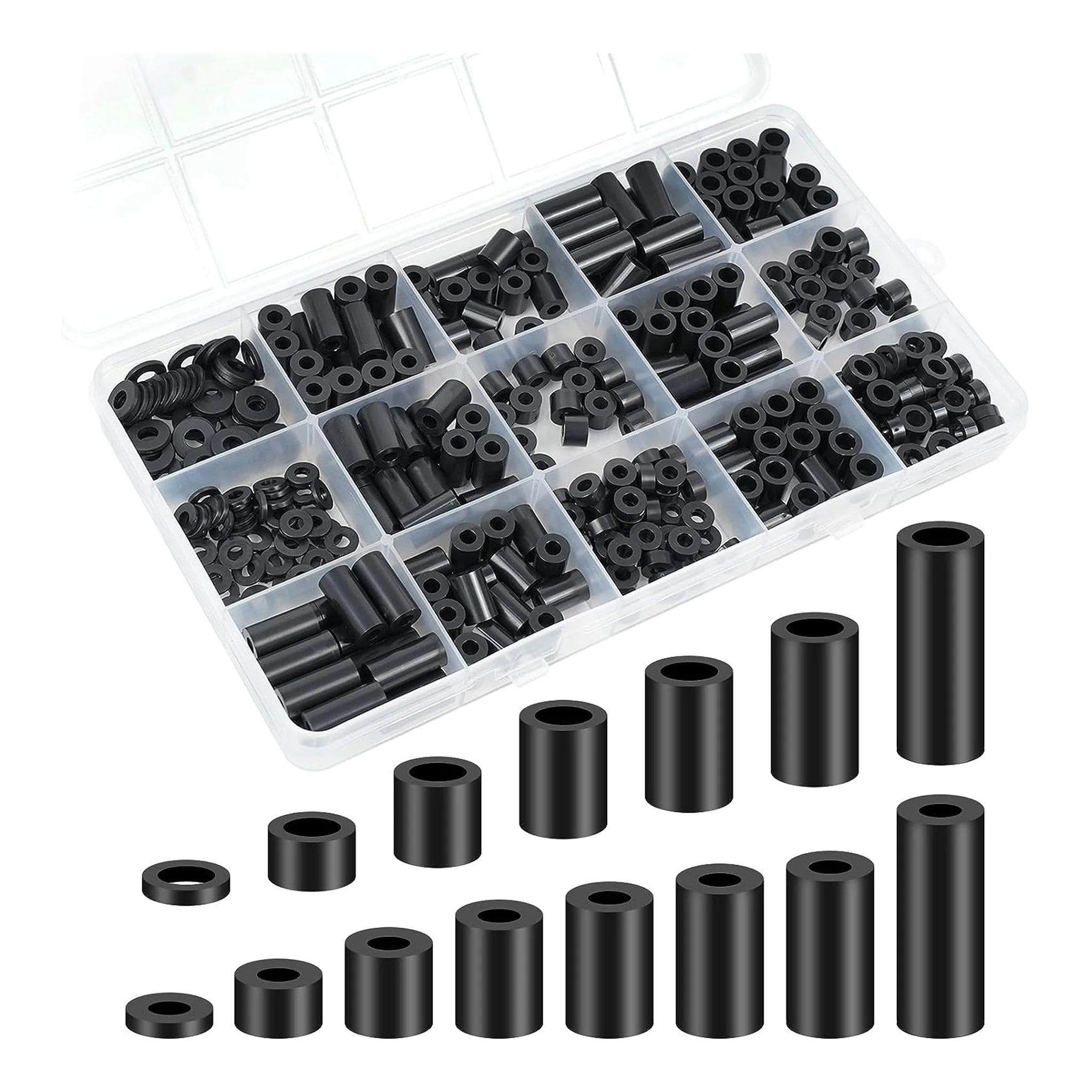 Altex Preferred MFG 345-Piece 15 Size M3/M4 Nylon Round Spacer Assortment Kit - Image 2