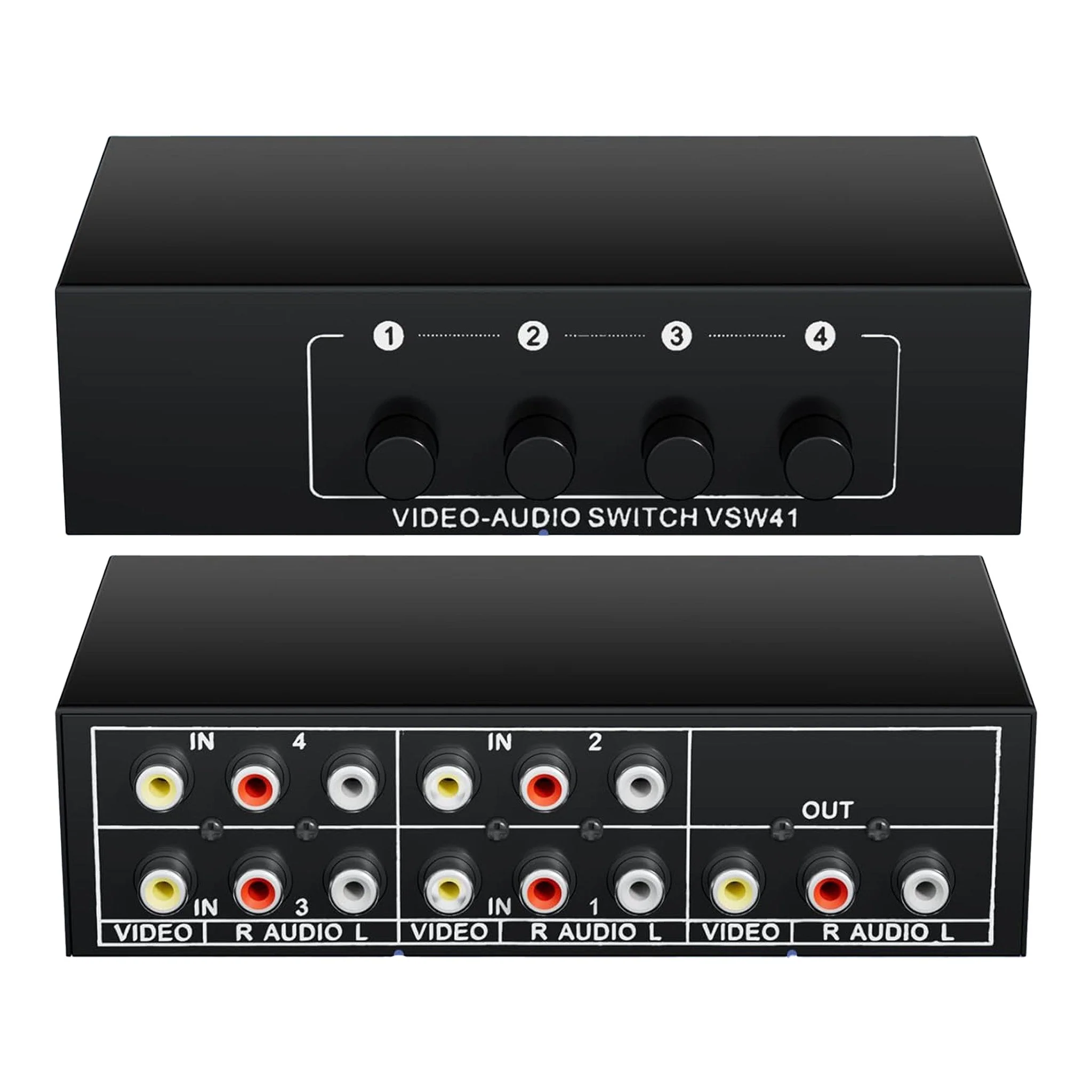 Altex Preferred MFG 4-Port 4-in-1 Out Plug & Play Composite Video RCA Switch - Image 2
