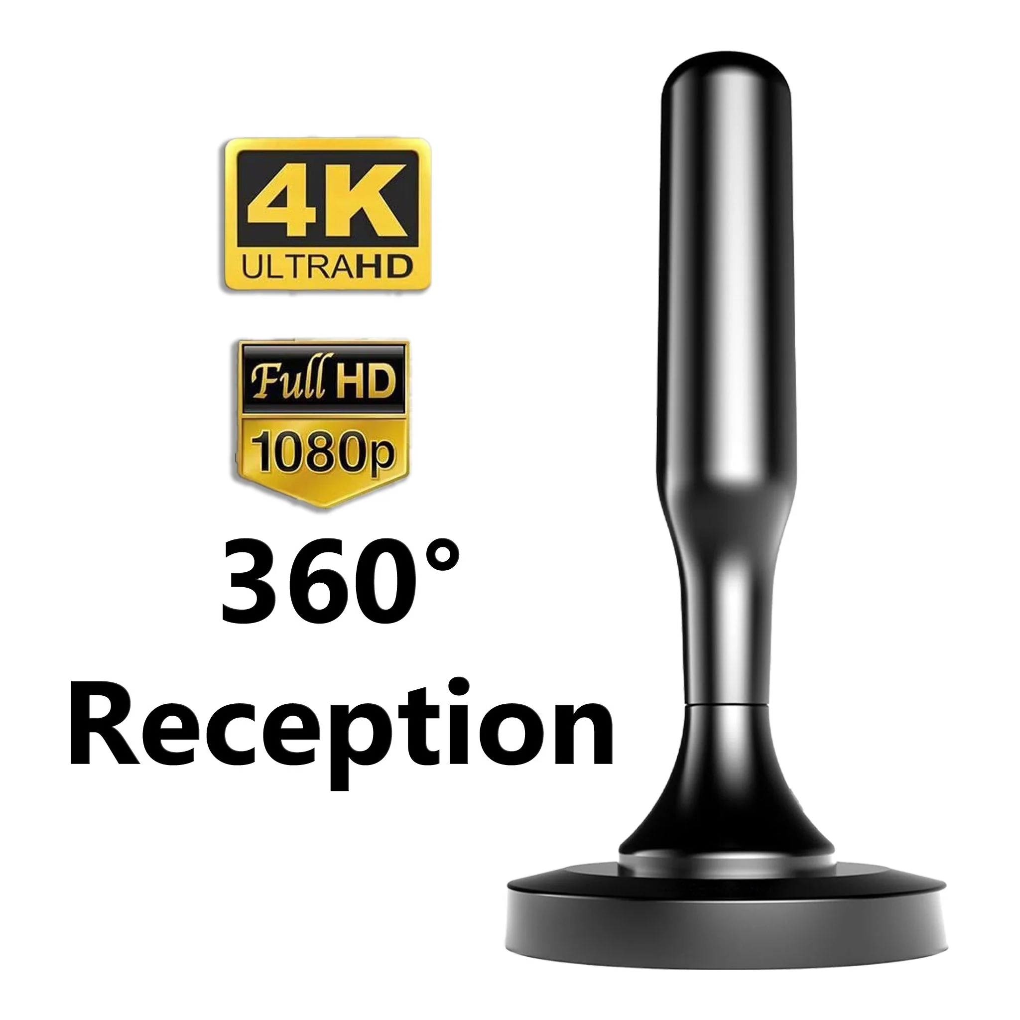 Altex Preferred MFG 4K 1080p Indoor Long Range Reception HDTV 360° Antenna with Strong Magnetic Base - 10ft Cable - Image 3