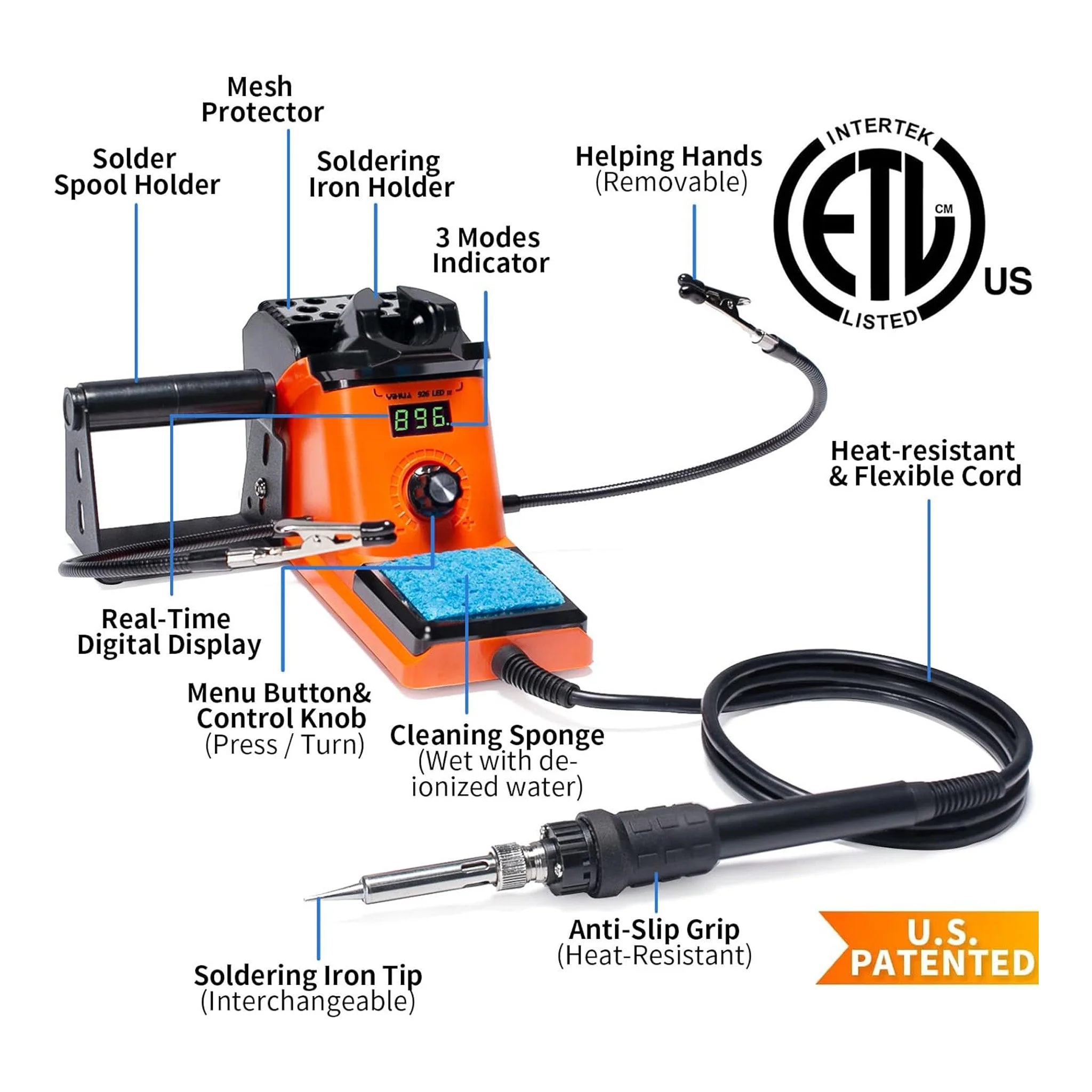 Altex Preferred MFG 60W Digital Soldering Iron Station Kit with LED Display - Image 3