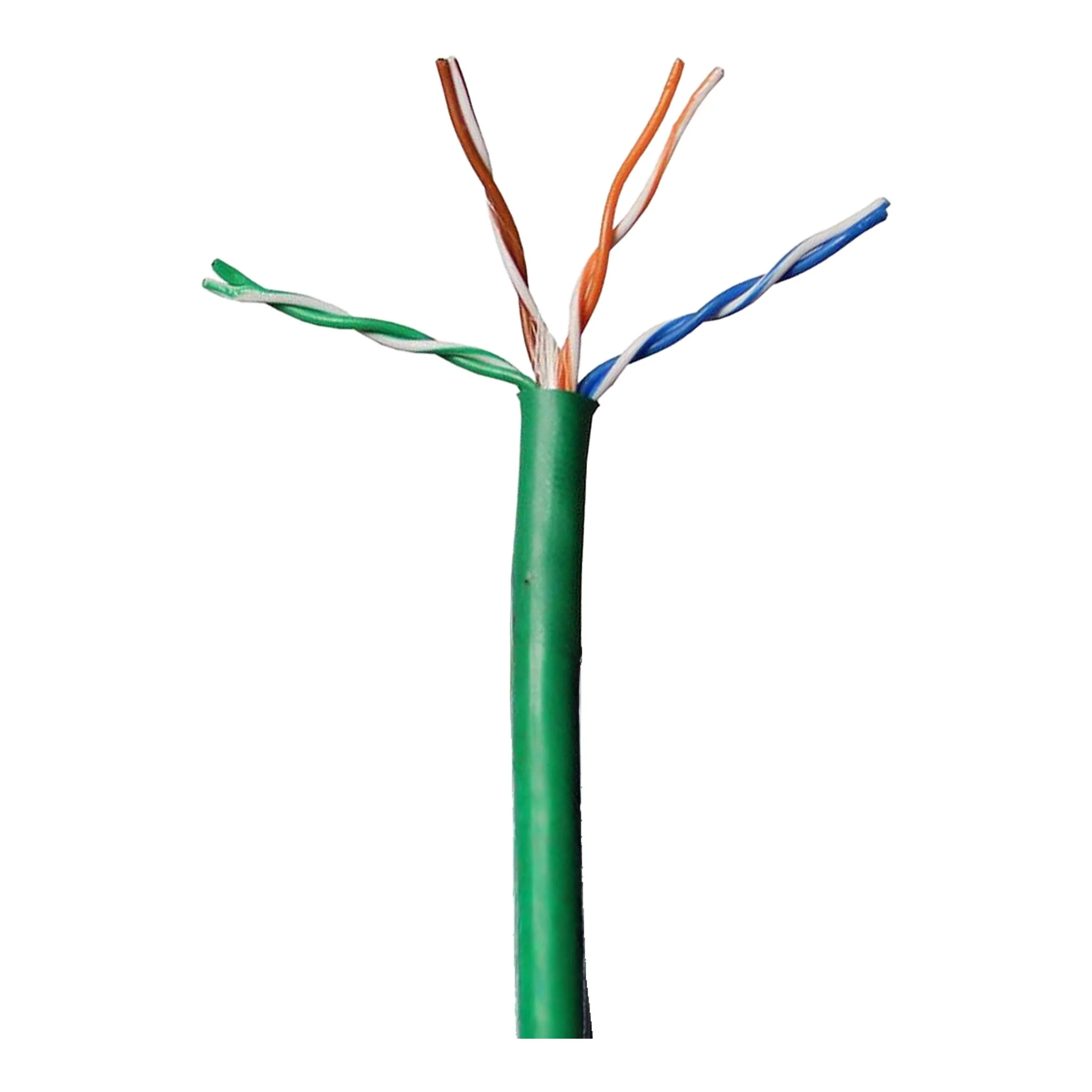 Altex Preferred MFG CAT5e 24AWG 4-Conductor Solid Copper Plenum Jacket Cable - Green - 1,000ft