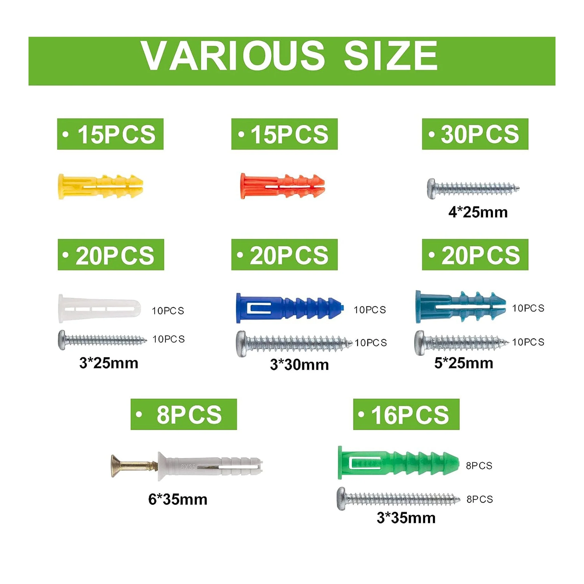 Altex Preferred MFG CO039 144-Piece Drywall Anchor Kit with Screws - Image 4