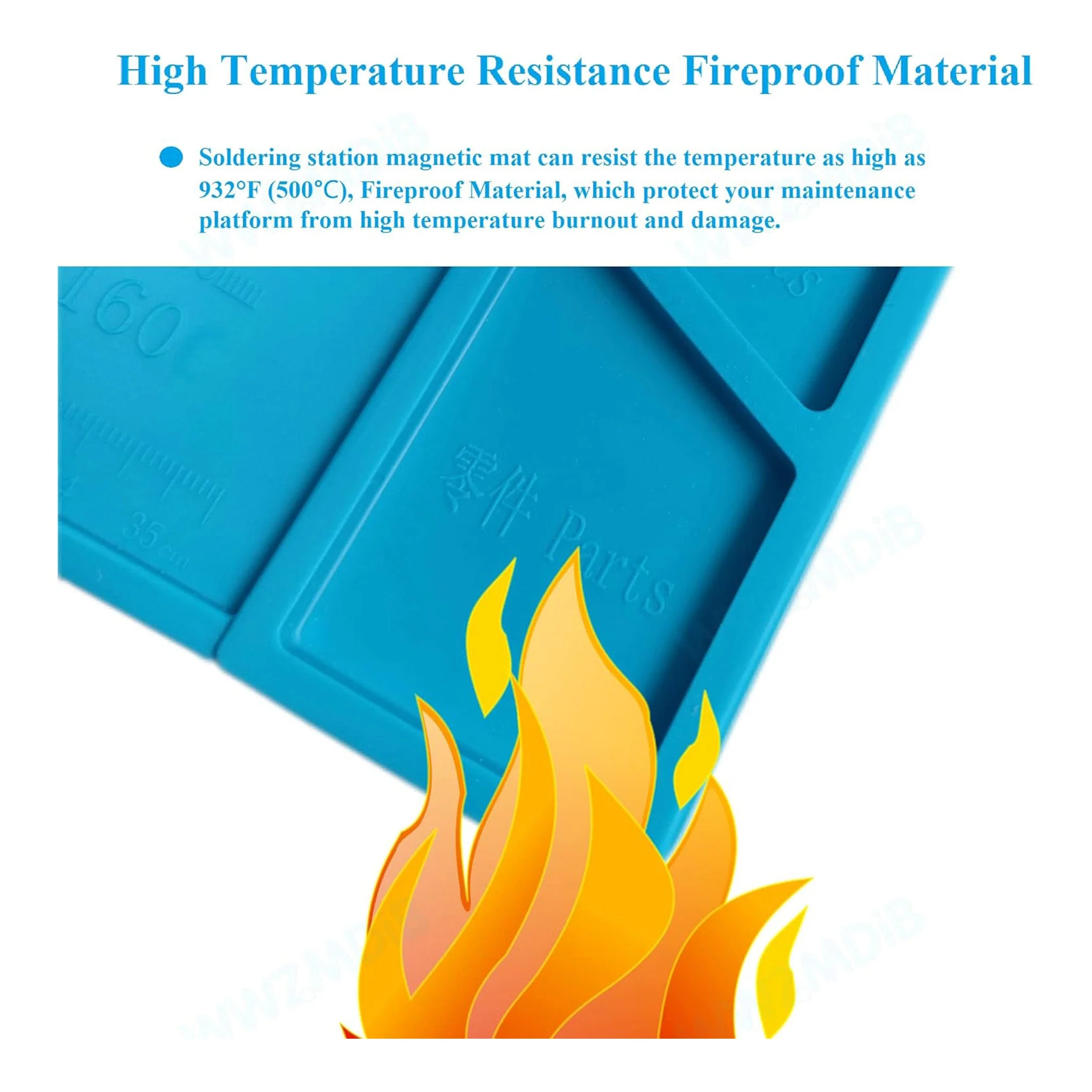 Altex Preferred MFG 17.8" x 11.8" Large Anti-Static Silicone Magnetic Electronic Repair/Soldering Mat - Image 7