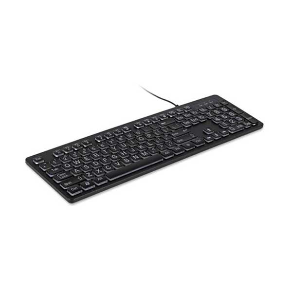 Aluratek AKBLED01FS Large Print Tri-color LED Backlight Illuminated Keyboard - Image 3