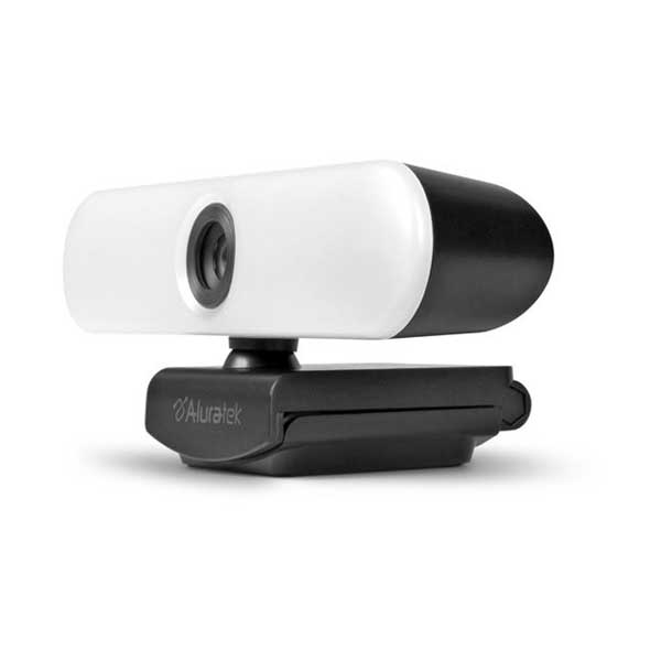 Aluratek AWCL4KFL Live Ultra 4K HD Ring Light Webcam with Dual Stereo Noise Cancelling Mics