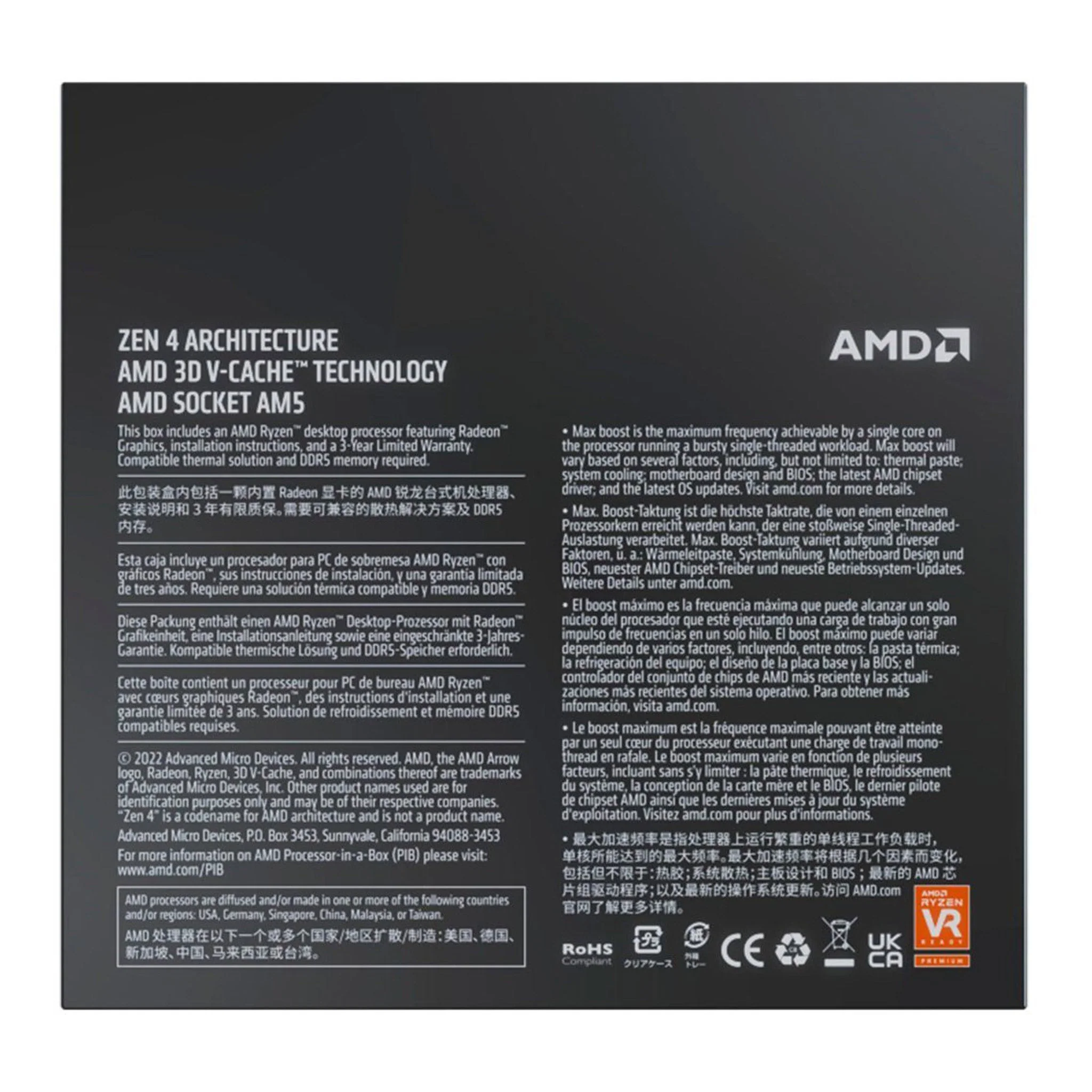 AMD 100-100000910WOF Ryzen 7 7800X3D 8-Core 16-Thread 4.2GHz AM5 Processor - Image 3