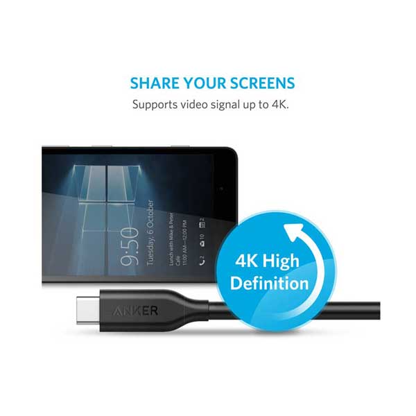 Anker A8188ZA2 3ft PowerLine USB-C to USB-C 3.1 with Power Delivery for USB Type-C Devices - Image 4