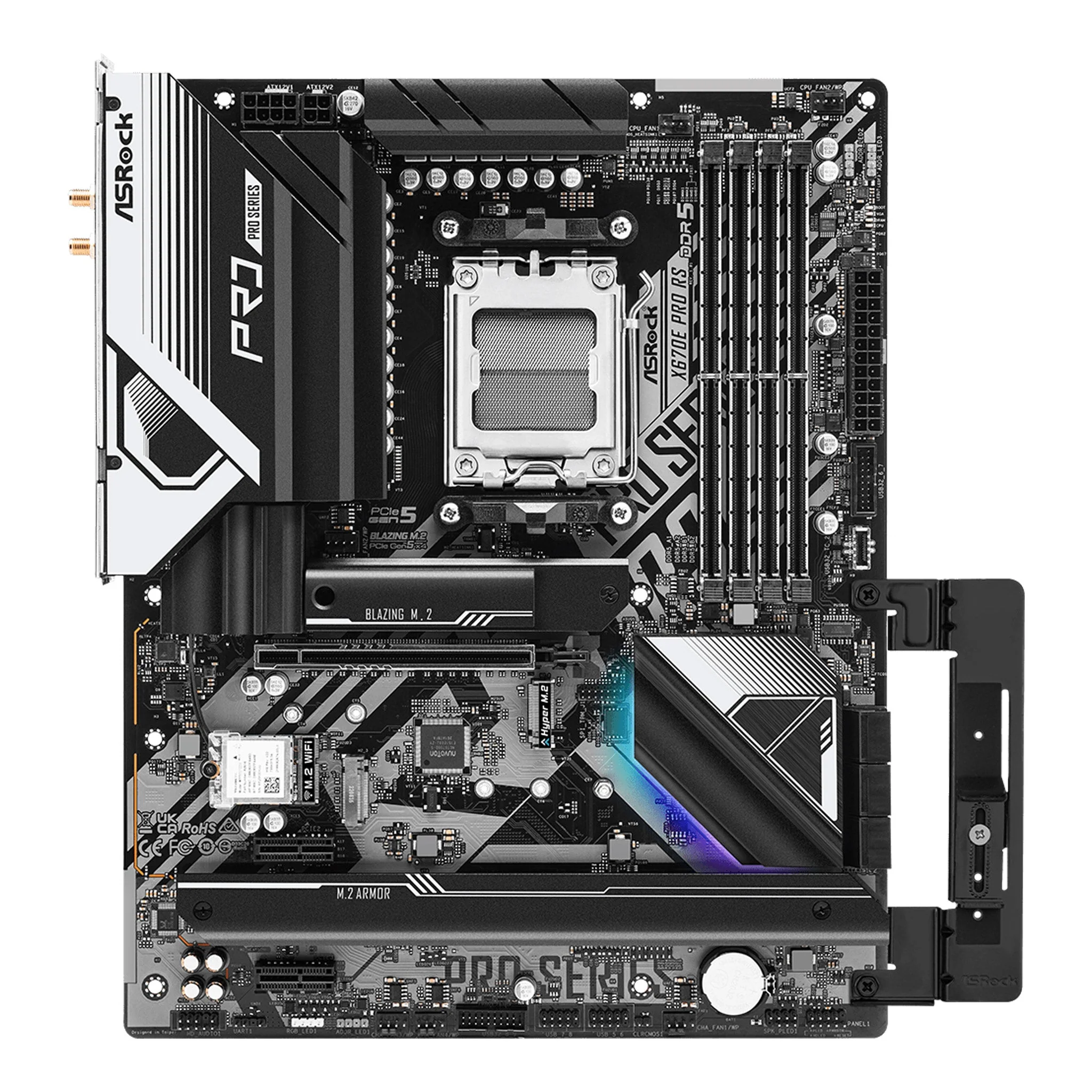 ASRock X670E PRO RS AMD Ryzen 7000 Series AM5 ATX Pro RS Gaming Motherboard - Image 2