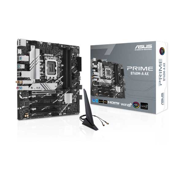 ASUS PRIME B760M-A AX Intel LGA 1700 Micro-ATX Motherboard