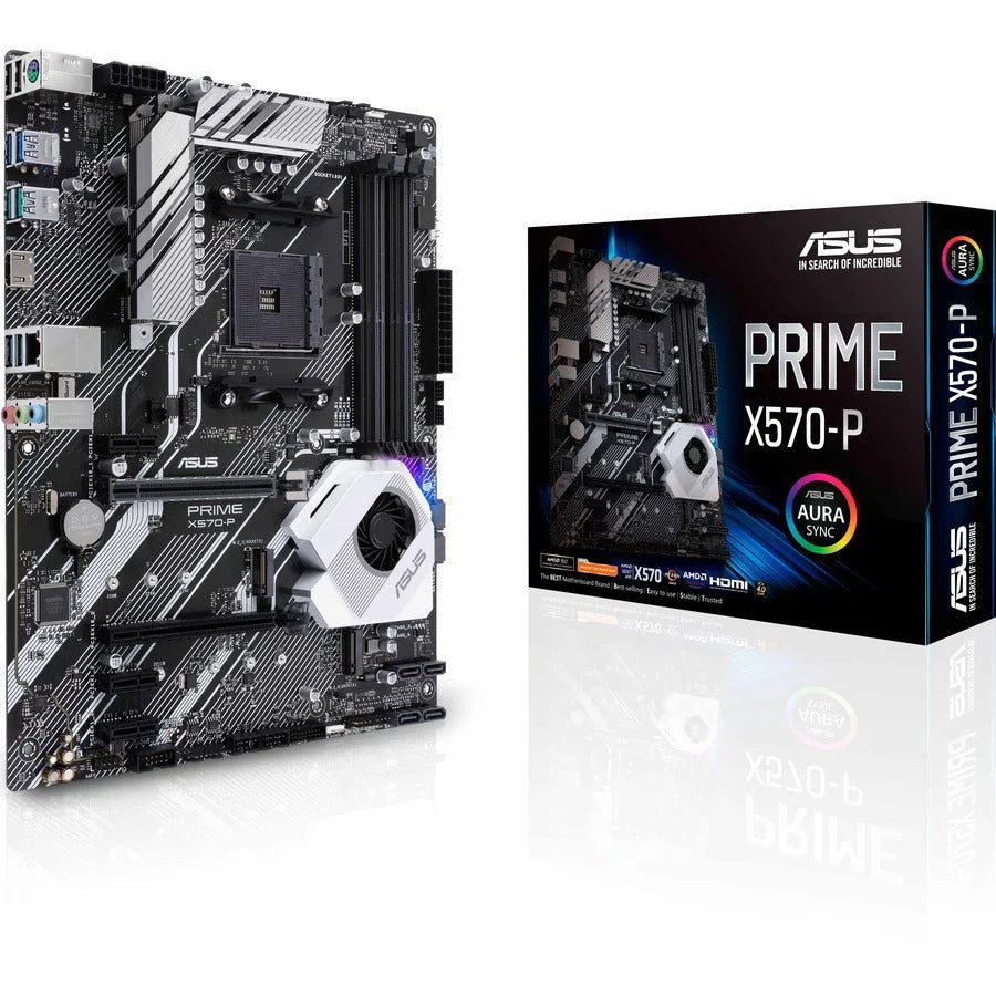 ASUS PRIME X570-P AMD Ryzen AM4 Socket Motherboard with Aura Sync RGB - Image 2