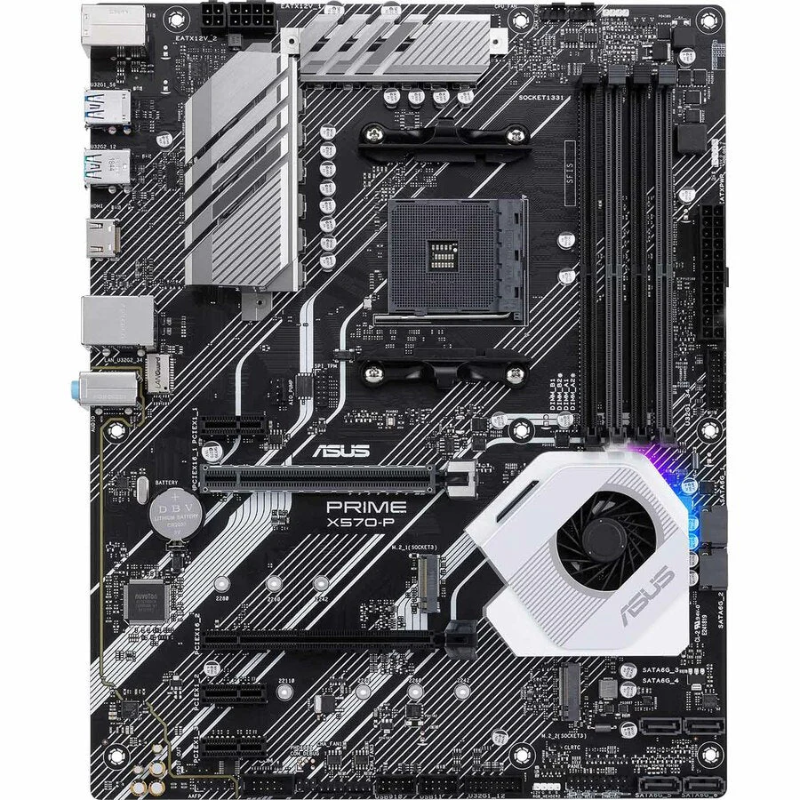 ASUS PRIME X570-P AMD Ryzen AM4 Socket Motherboard with Aura Sync RGB - Image 3