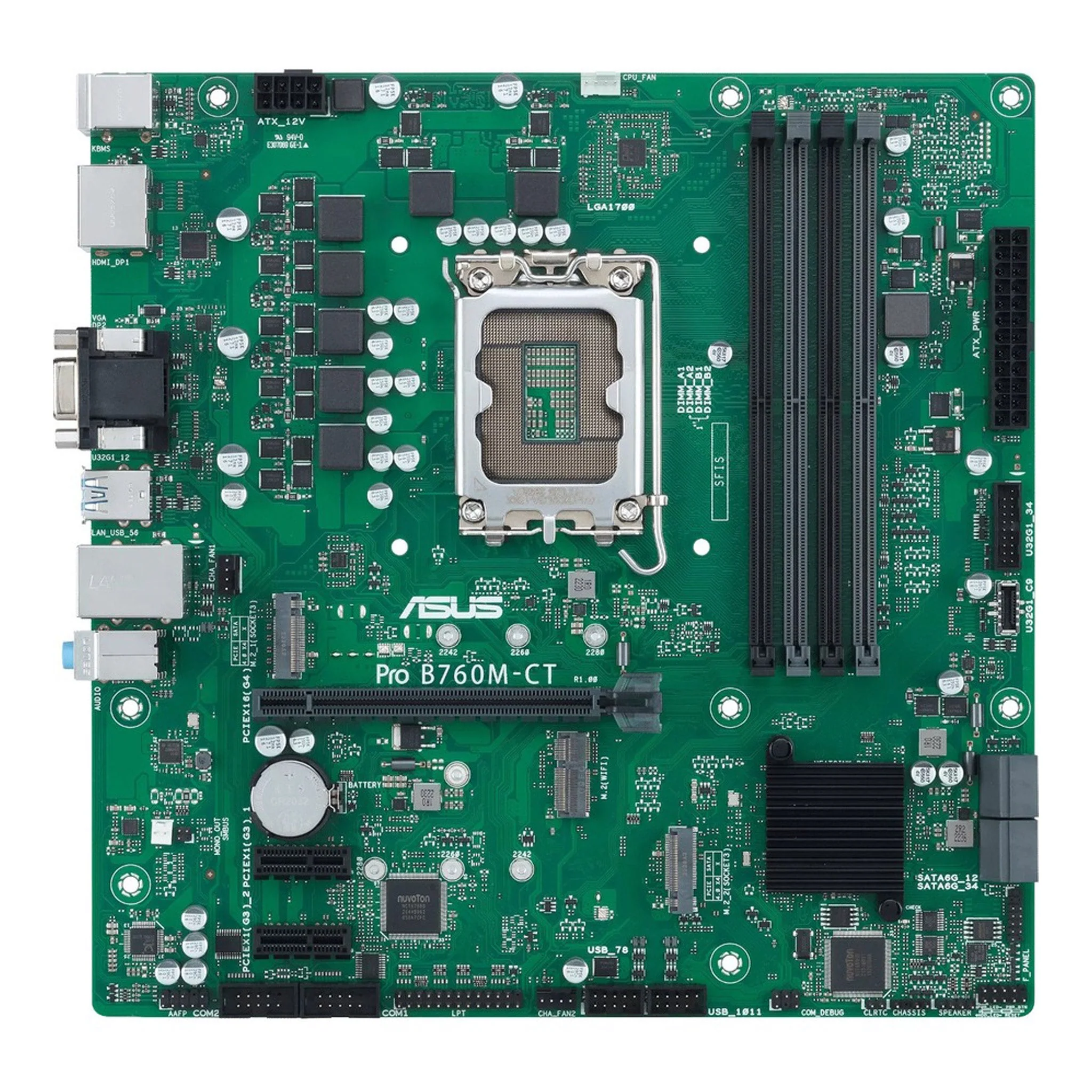 ASUS PRO B760M-CT-CSM Intel LGA1700 Micro-ATX Industrial Motherboard - Image 3